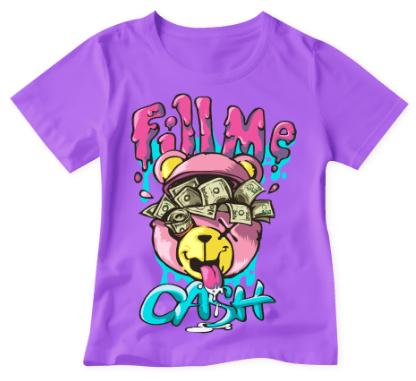 Flat purple t-shirt print mockup
